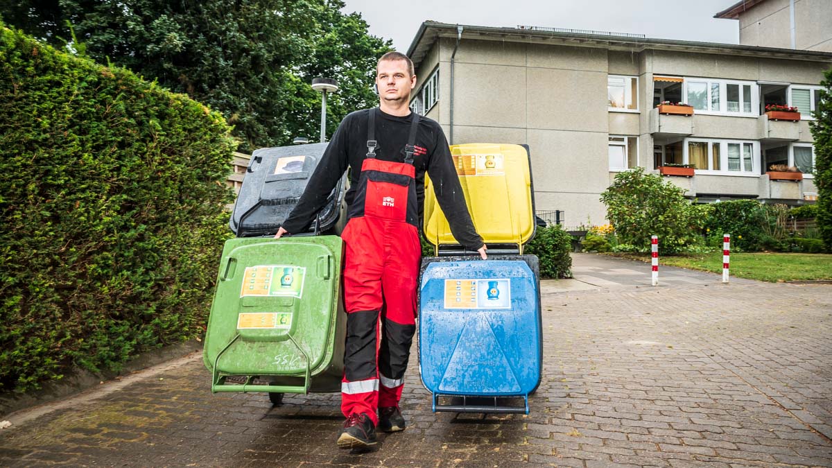 Behältertransport für Wohnen und Gewerbe